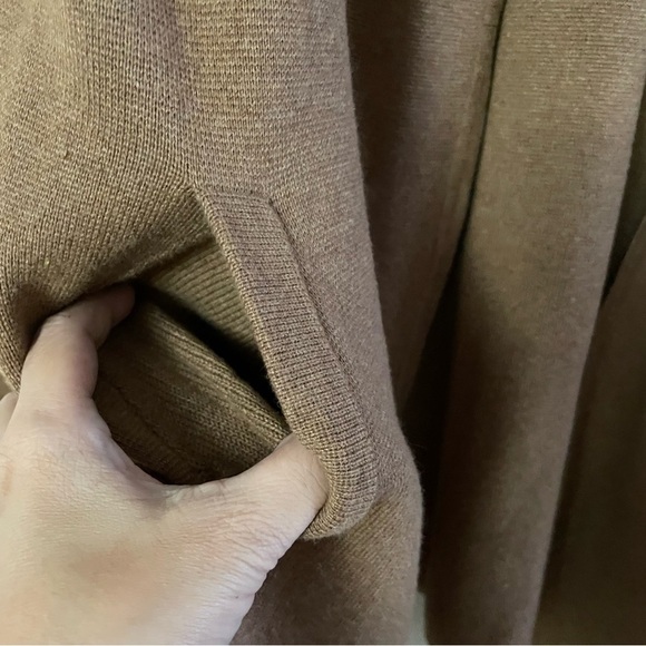 J Crew Vanessa Long Cardigan Sweater Jacket Brown Camel Women's Sz S B27 - Picture 5 of 11